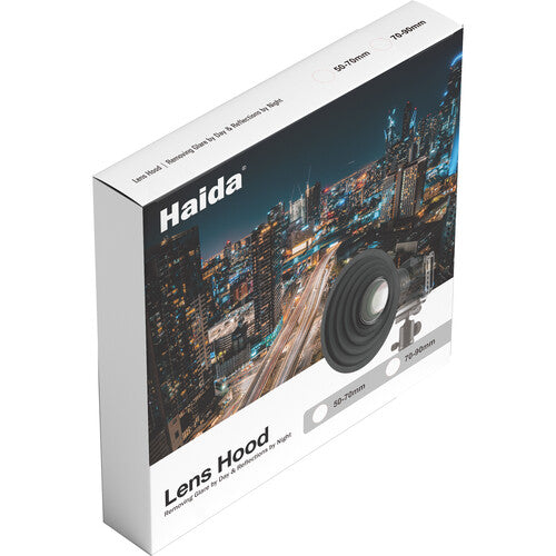 Haida Universal Anti-reflective Foldable Silicon Lens Hood 70-90mm