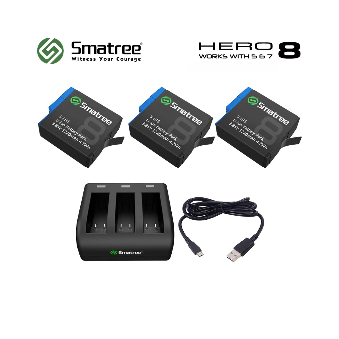 Smatree Charger set with extra battery for Hero - Main Image