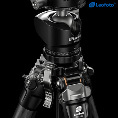 Leofoto LY-224C Mr.Y Series Carbon Fiber Tripod with LH25R Ball Head (Black)