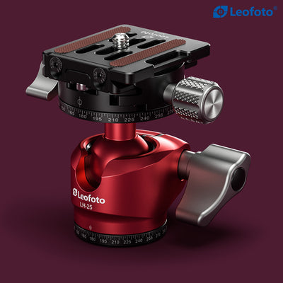 Leofoto LY-224C Mr.Y Series Carbon Fiber Tripod with LH25R Ball Head (Red)