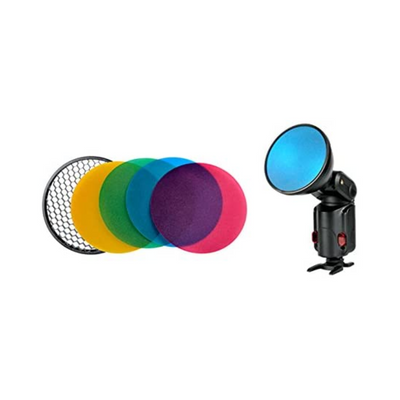 Godox Flash Color Gel Pack & Reflector Grid