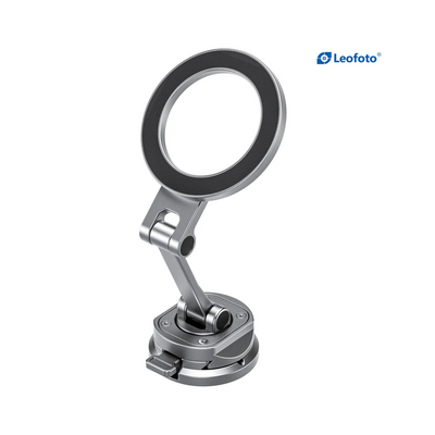 Leofoto PM-02 Magnetic Quick Car Mount with Arca Plate for Mobile Phones - Black