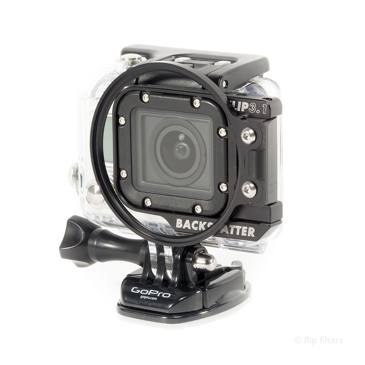 Backscatter FLIP FILTERS 55mm Threaded Adapter for GoPro HERO 3, 3+, 4, 5, 6, 7, 8, 9, 10, 11, 12, 13
