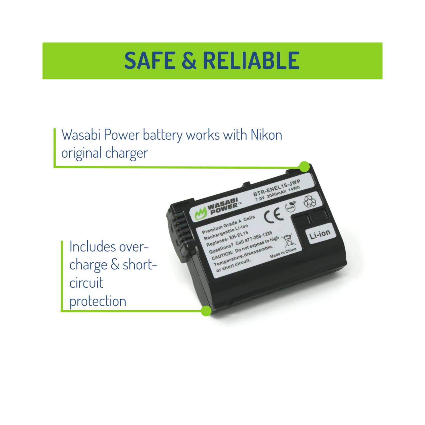 Wasabi EN-EL15 Battery for Nikon Camera