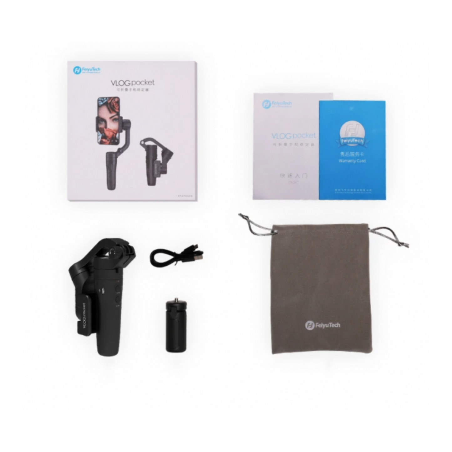 FeiyuTech VLOG Pocket 3-Axis Handheld Gimbal Stabilizer for Smartphones