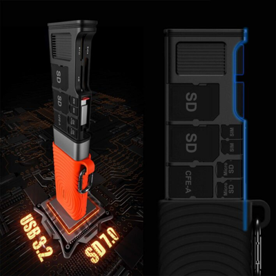 Leofoto LCR-01 High-Speed Memory Card Reader Case – Black