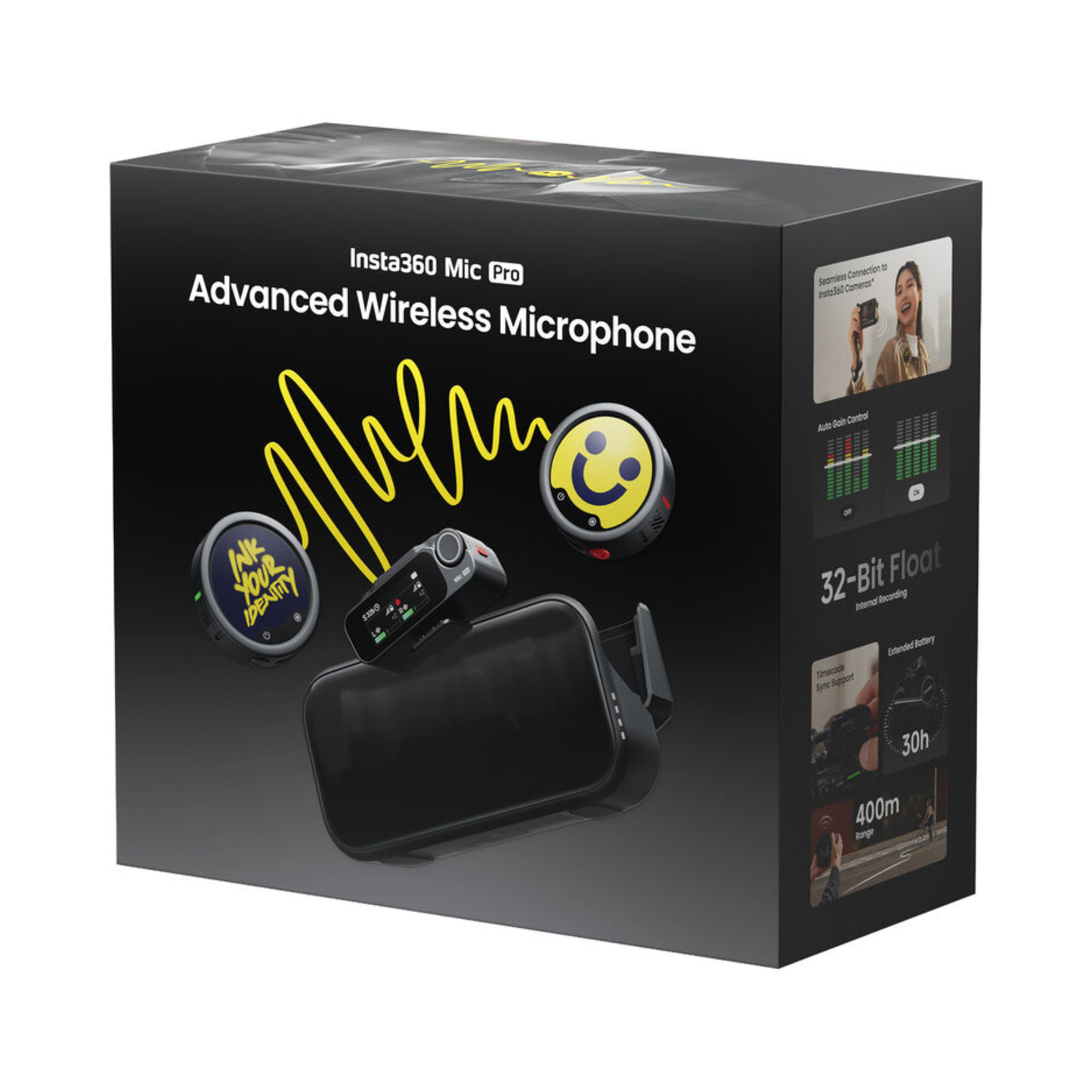 Insta360 Mic Pro Wireless System (2.4 GHz 1 TX + 1 RX)