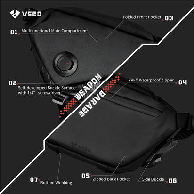 VSGO Camera Day Sling Snipe 3L (Black)