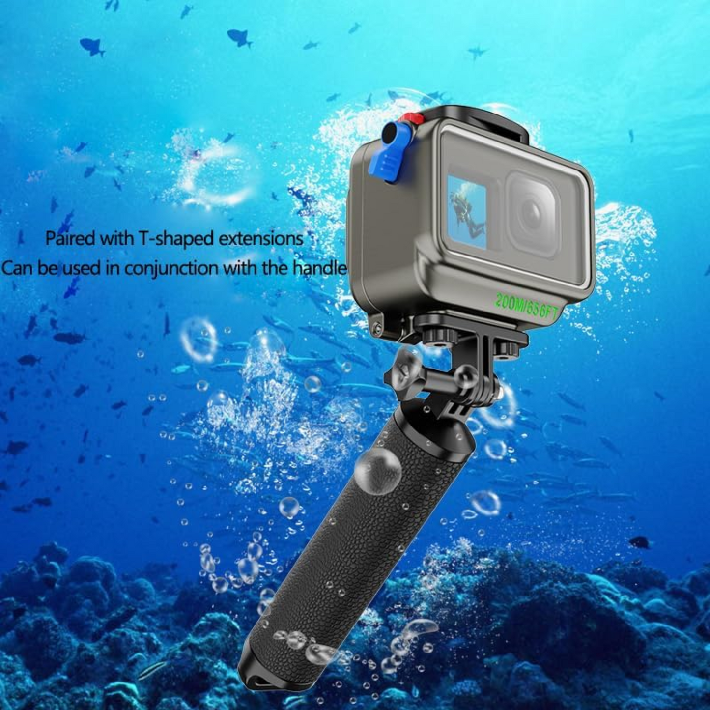Sea Frogs 200M/656FT Underwater Action Camera Housing For Gopro 13/12/11/10/9