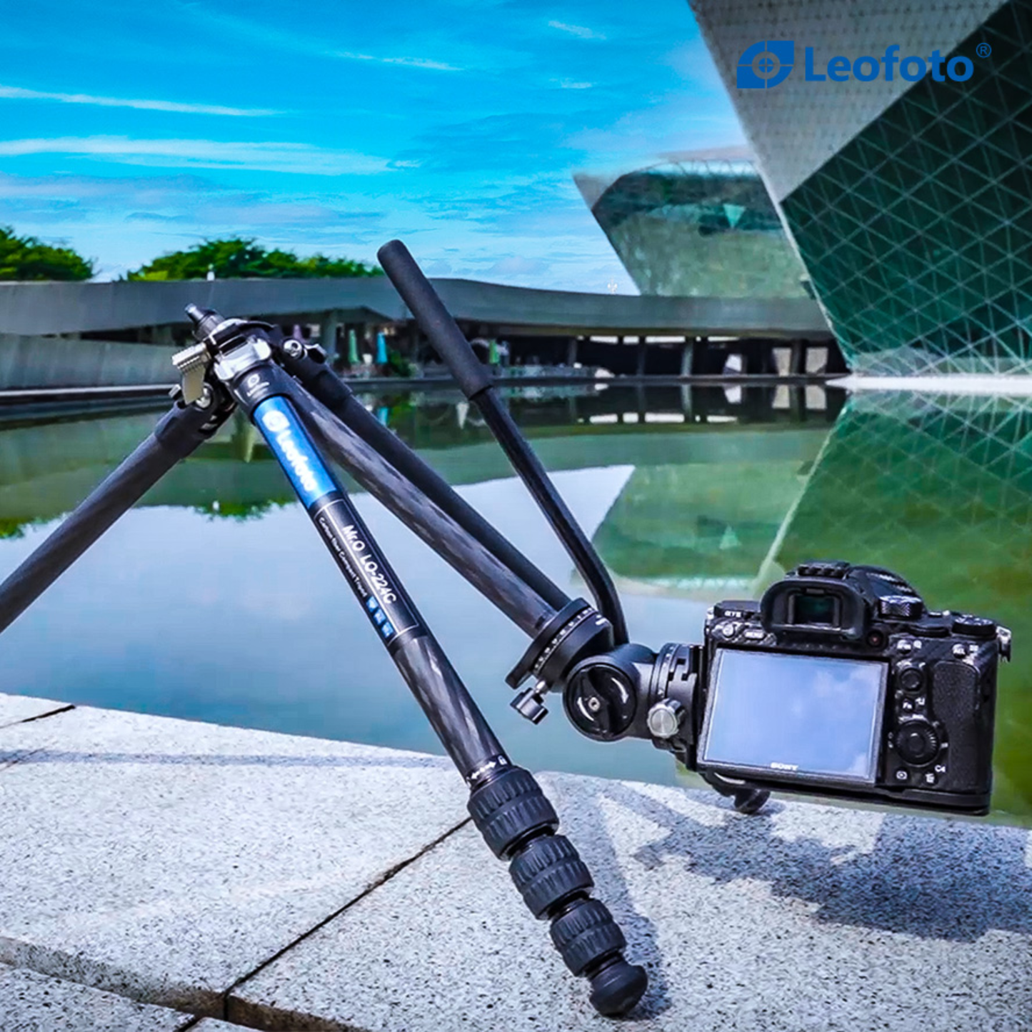 Leofoto LO-224C Tripod with Built-in Hollow Ball & Bag