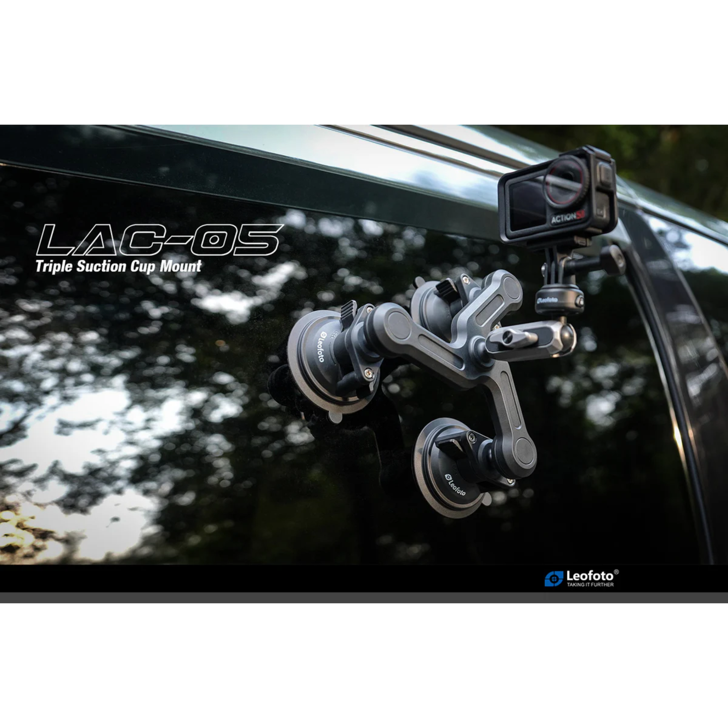 Leofoto LAC-05 Triple Suction Cup Sports Camera Mount