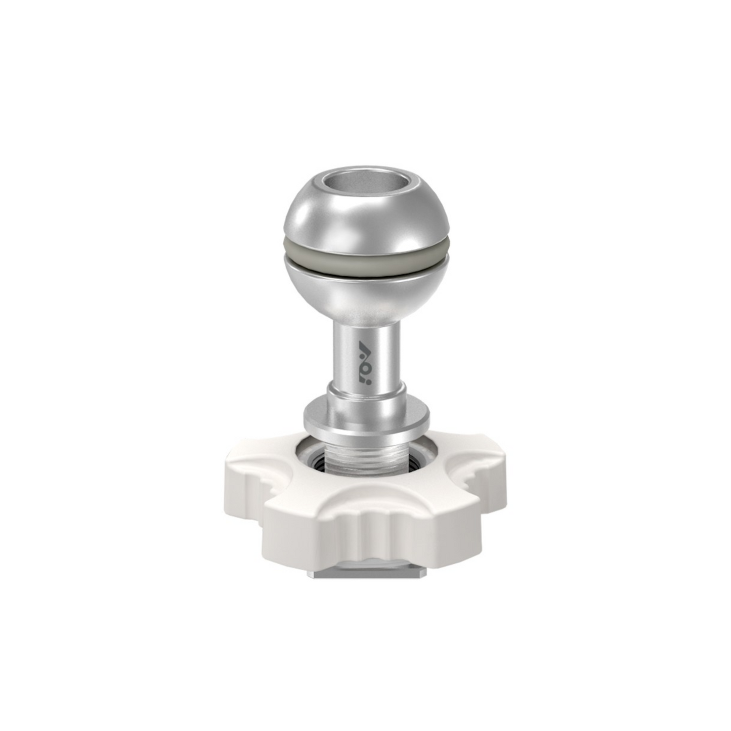 AOI BM-02 Cold Shoe Mount Base to Ball Adapter (White)