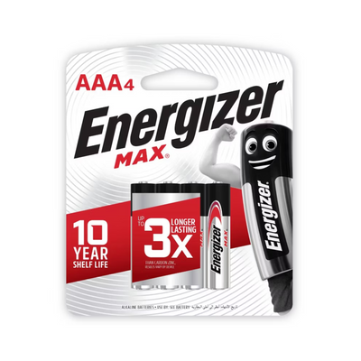 Energizer Max AAA Batteries 4pcs