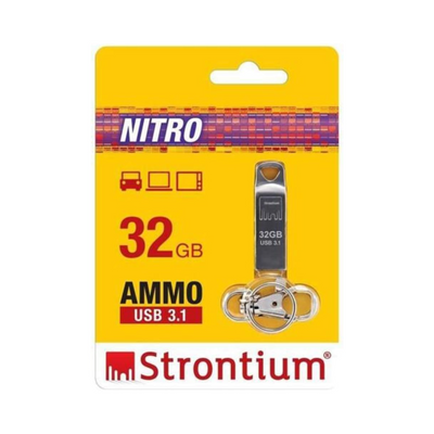 Strontium Nitro Ammo Silver 32GB USB 3.1 120Mbps Flash Drive
