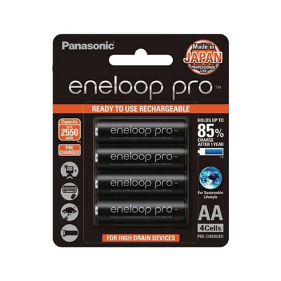 Eneloop Pro 950mAh 4pcs AAA Rechargeable Battery Black
