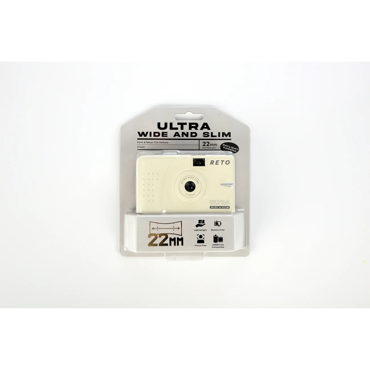 Reto Ultra Wide and Slim 22mm Film Camera (Cream)