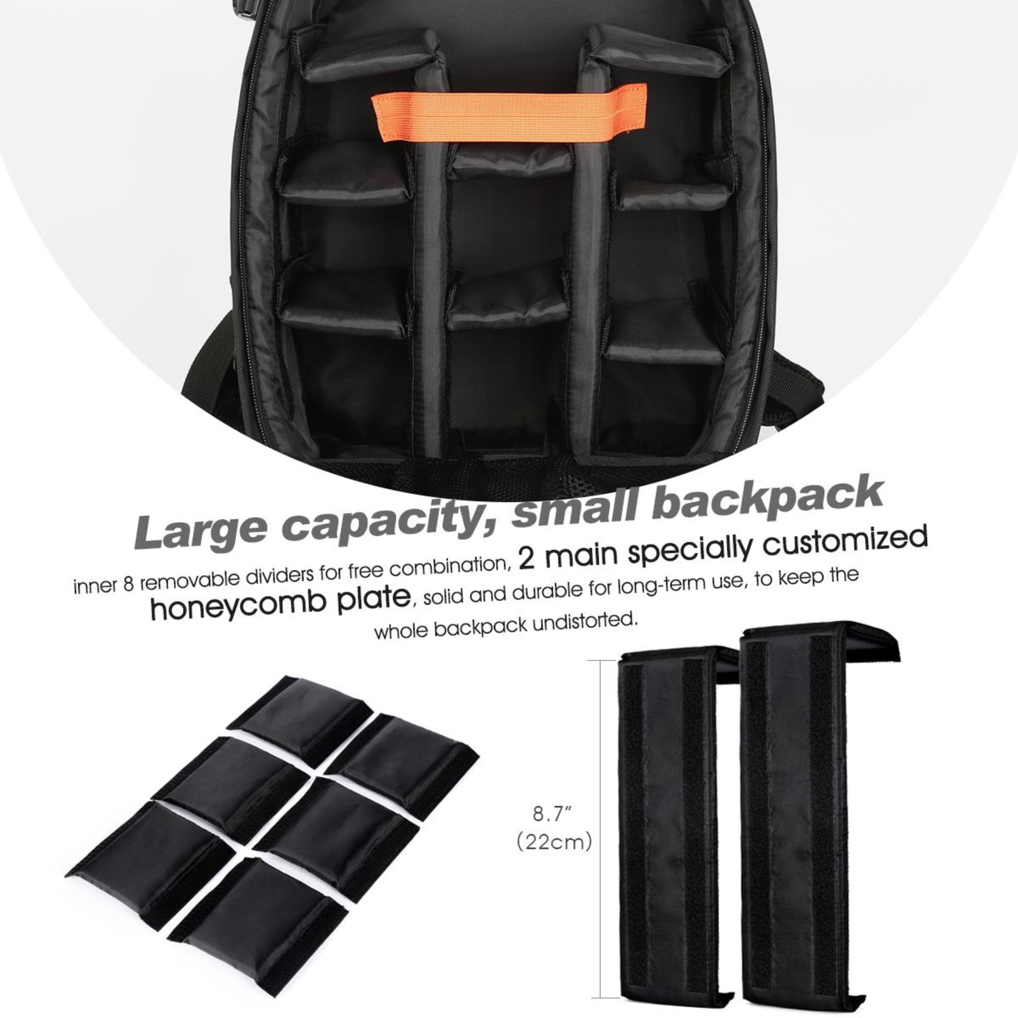 Small DSLR Camera Backpack for Travel Outdoor Photography 13*9.8*5.5 inches