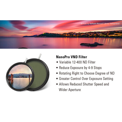 Haida Variable ND NanoPro Filter 55mm (4 to 9 stops)