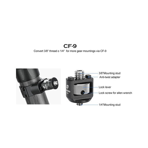 Leofoto CF-9 3/8" to 1/4" Conversion Adapter