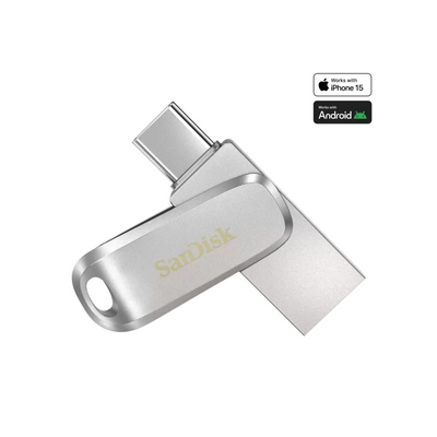 SanDisk Ultra Dual Drive Luxe USB Type-C™ Flash Drive 400Mbps - 64GB (Silver)