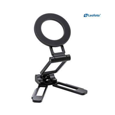 Leofoto PS-5 Magnetic Foldable Cellphone Stand with Arca-Compatible Dovetail Black