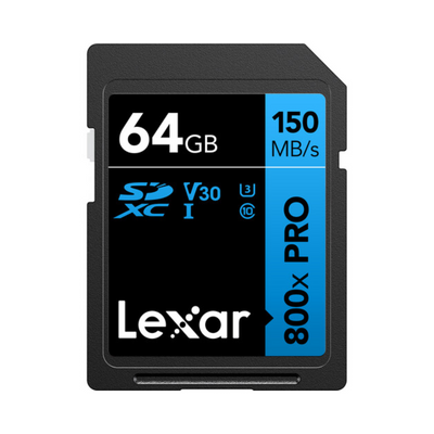 Lexar SD Card V30 800x UHS-I 64GB 150MB/s Blue