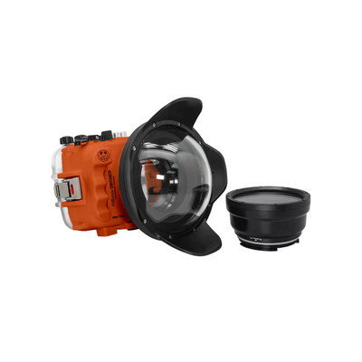 SeaFrog Underwater Housing for Sony A6xxx series Salted Line with 6" Dry dome port Orange