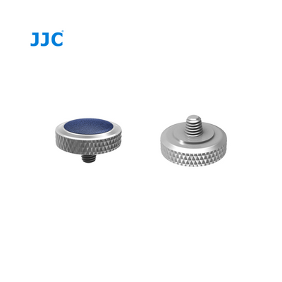 JJC Soft Release Button Deluxe Silver Plating Copper + Blue