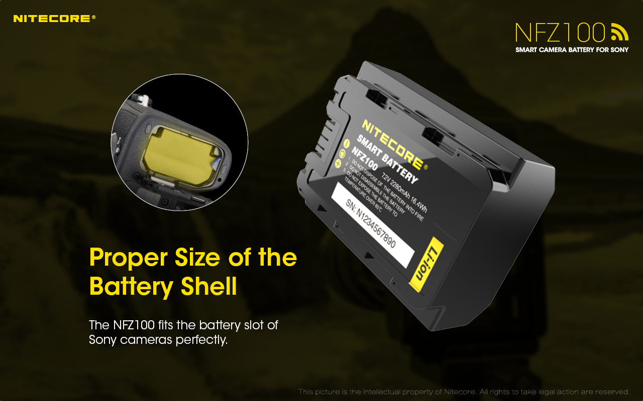 Nitecore NFZ100 Smart Battery for Sony Camera