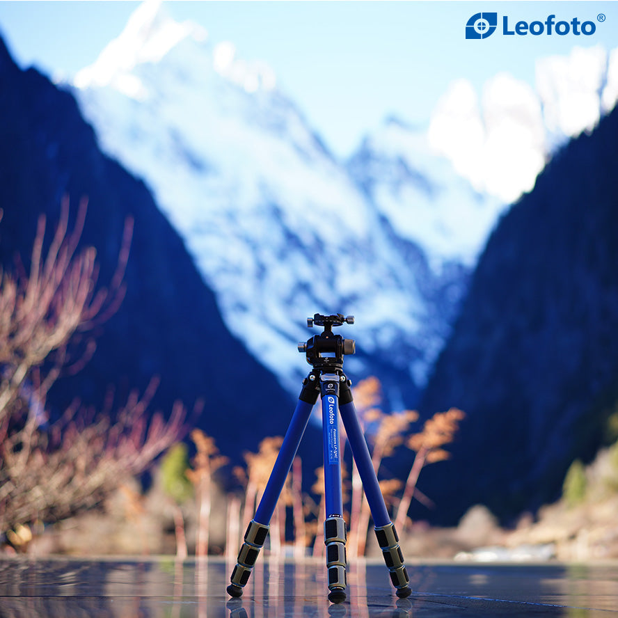 Leofoto LP-324C Poseidon Tripod with LH-40 Ball Head (Blue) | Anti-Corrosion with Titanium Foot Spike