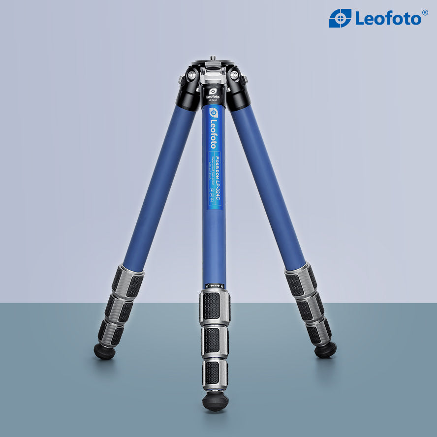 Leofoto LP-324C Poseidon Tripod with LH-40 Ball Head (Blue) | Anti-Corrosion with Titanium Foot Spike