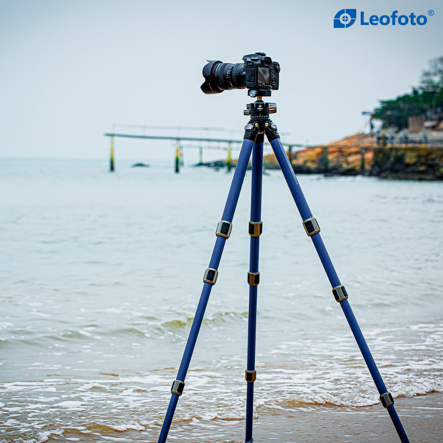 Leofoto LP-324C Poseidon Tripod with LH-40 Ball Head (Blue) | Anti-Corrosion with Titanium Foot Spike