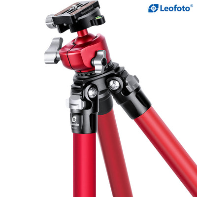 Leofoto LA-284C Athena Ocean Tripod with LH-30 Ball Head (Red) | Anti-Corrosion with Titanium Foot Spike