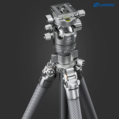 Leofoto LG-284C Gabriel Wings of God with LH-36R Ball Head (Silver) Premium Carbon Fiber Tripod with Quick Swap Center Column | Anti-Corrosion with Titanium Foot Spike