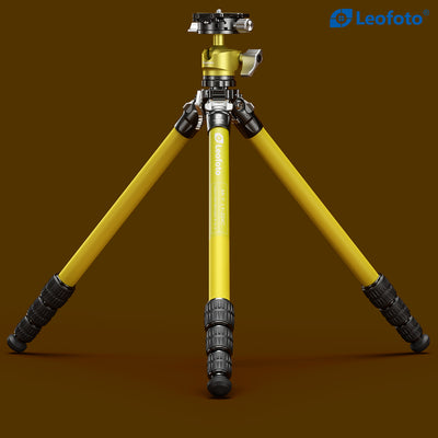 Leofoto LY-224C Mr.Y Series Carbon Fiber Tripod with LH25R Ball Head (Yellow)