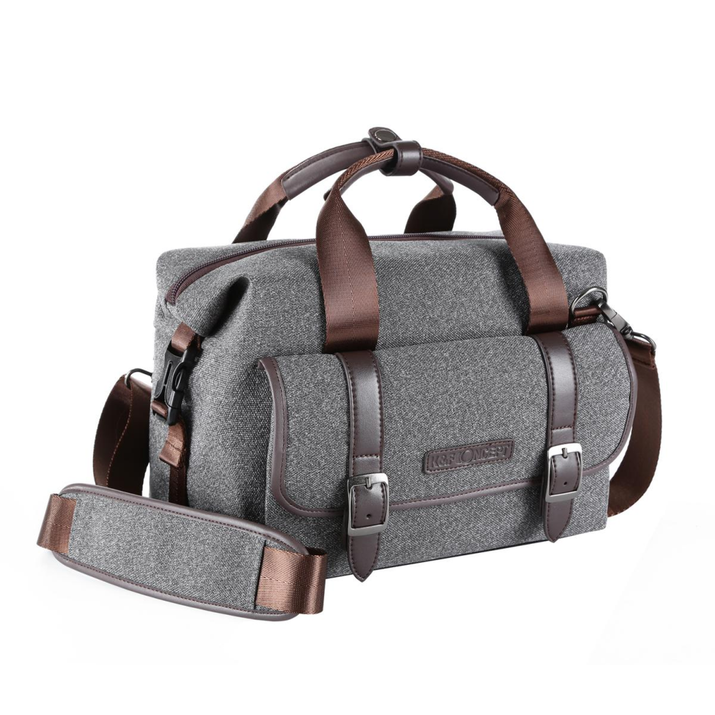 K&F Camera Messenger Shoulder Bag Gray 11.8*6.3*9.5 inches