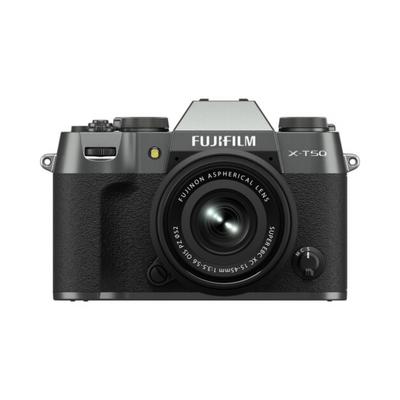 FUJIFILM X-T50 Mirrorless Camera with 15-45mm f/3.5-5.6 Lens (Charcoal Silver)