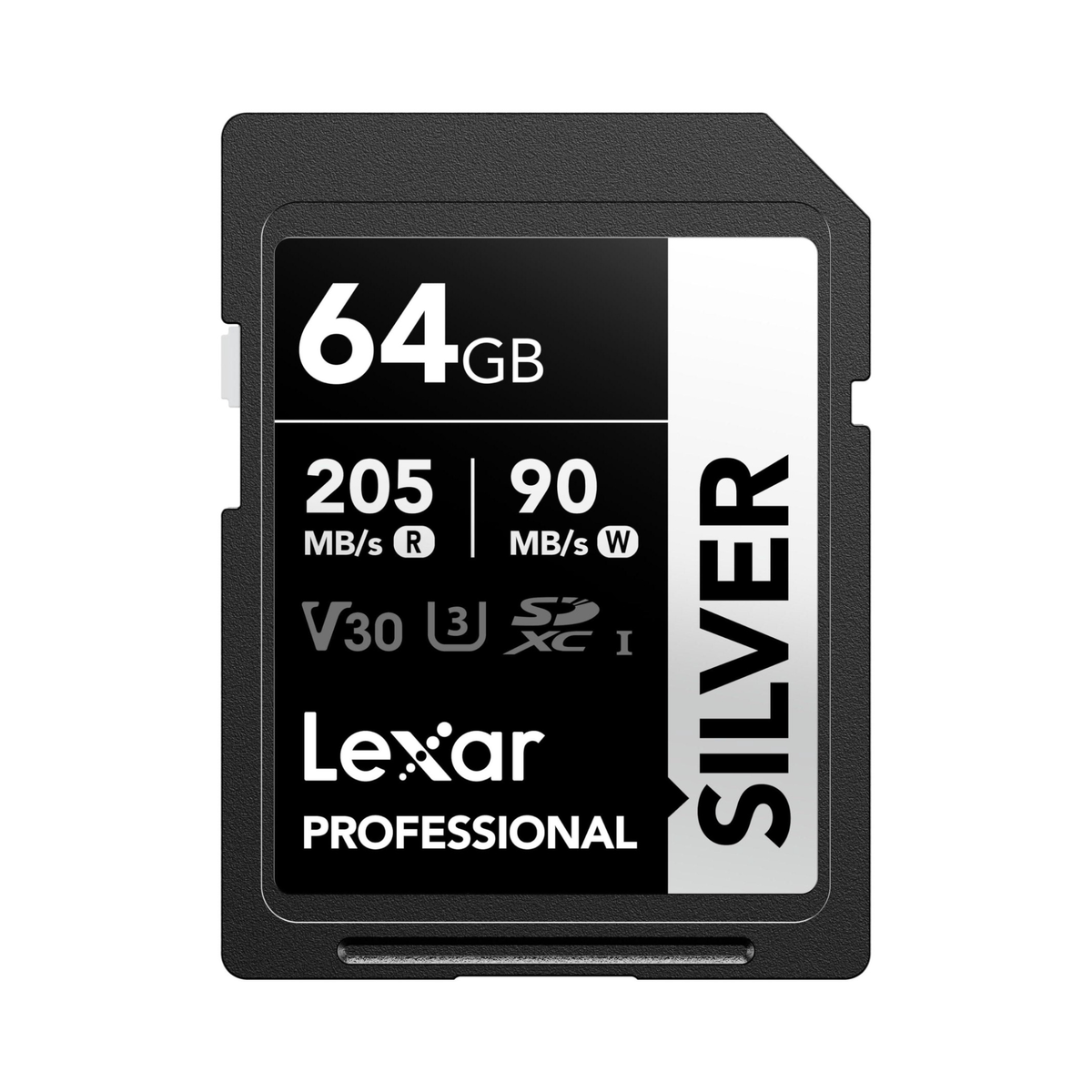Lexar Professional SILVER SDXC UHS-I V30 SD Card, Up to 205MB/s Read, 90MB/s Write