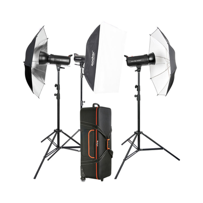 Godox SK400II Studio Flash Monolight (3-Light Kit)