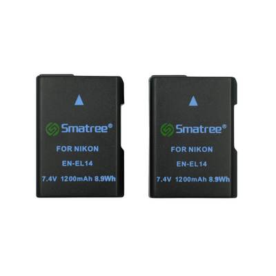 Smatree Battery and Charger for Nikon EN-EL14+