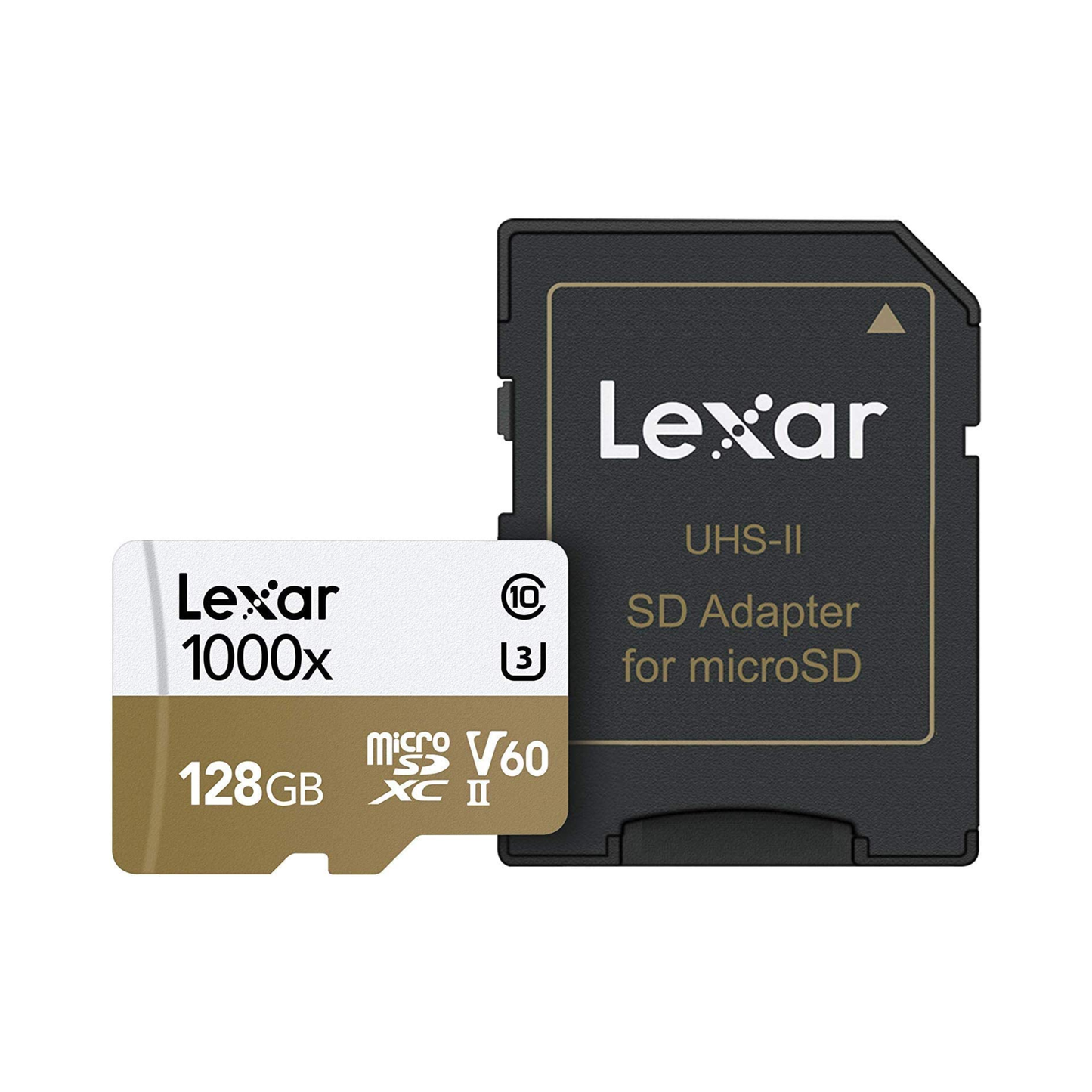 Lexar Professional 1000x 128GB microSDXC UHS II Card  V60 with SD UHS-II adapter