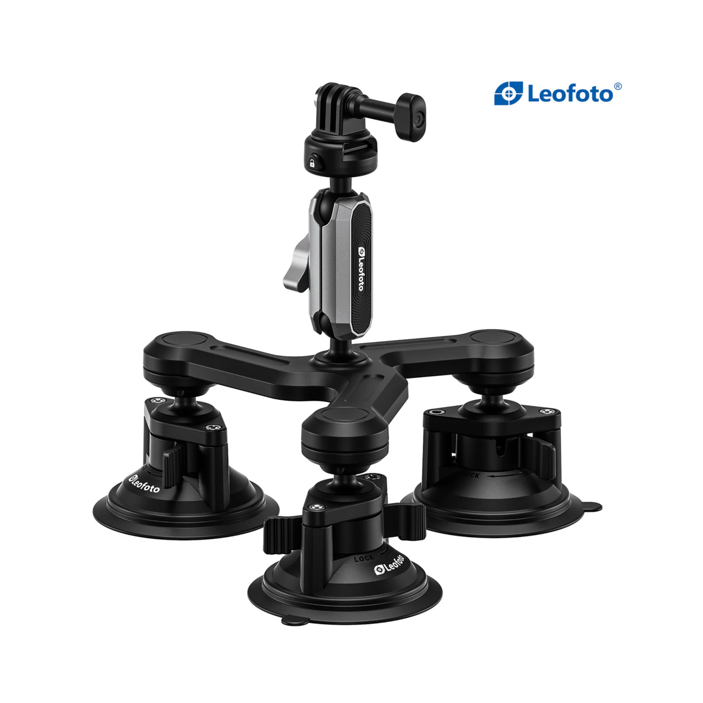 Leofoto LAC-05 Triple Suction Cup Sports Camera Mount