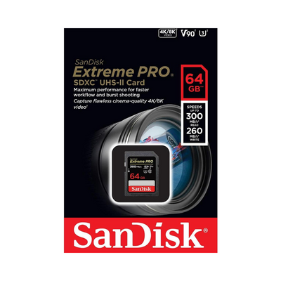 Sandisk SD Extreme Pro 64GB 300MB/s UHS-II