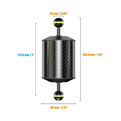 Seafrog Carbon Fiber Float Arm GA-9 D80 7" 500G