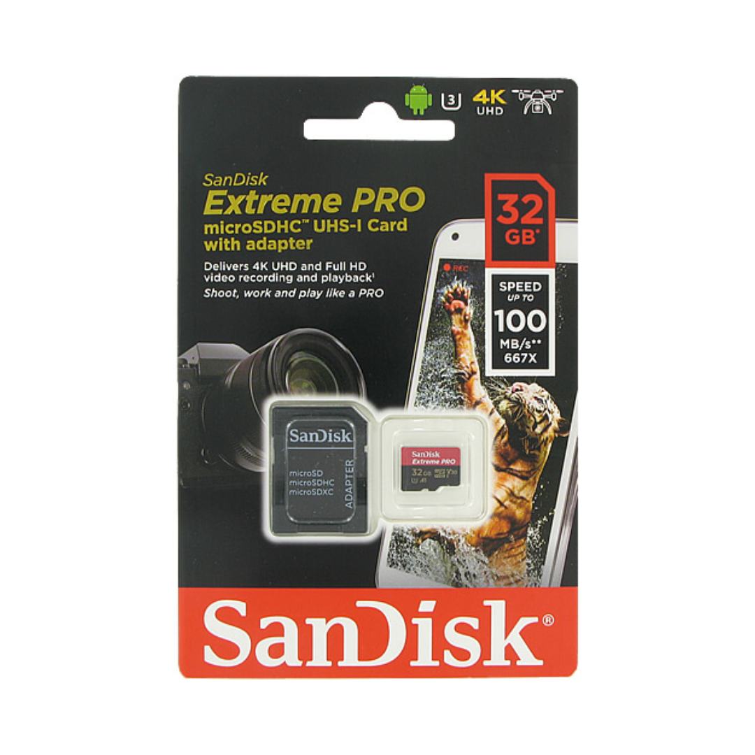 Sandisk MicroSD Extreme Pro 32GB 100MB/s - Main Image