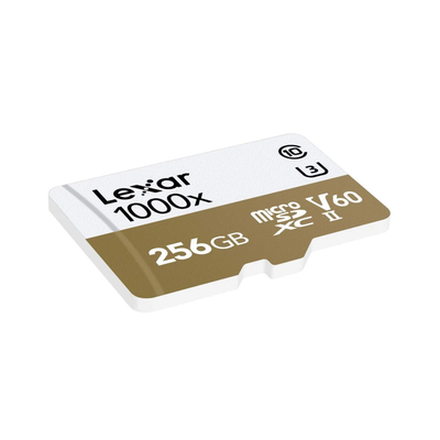 Lexar 256GB 1000X MicroSDHC UHS-II, Upto 150MB/s Read 90MB/s Write C10 V60 U3