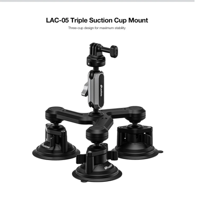 Leofoto LAC-05 Triple Suction Cup Sports Camera Mount