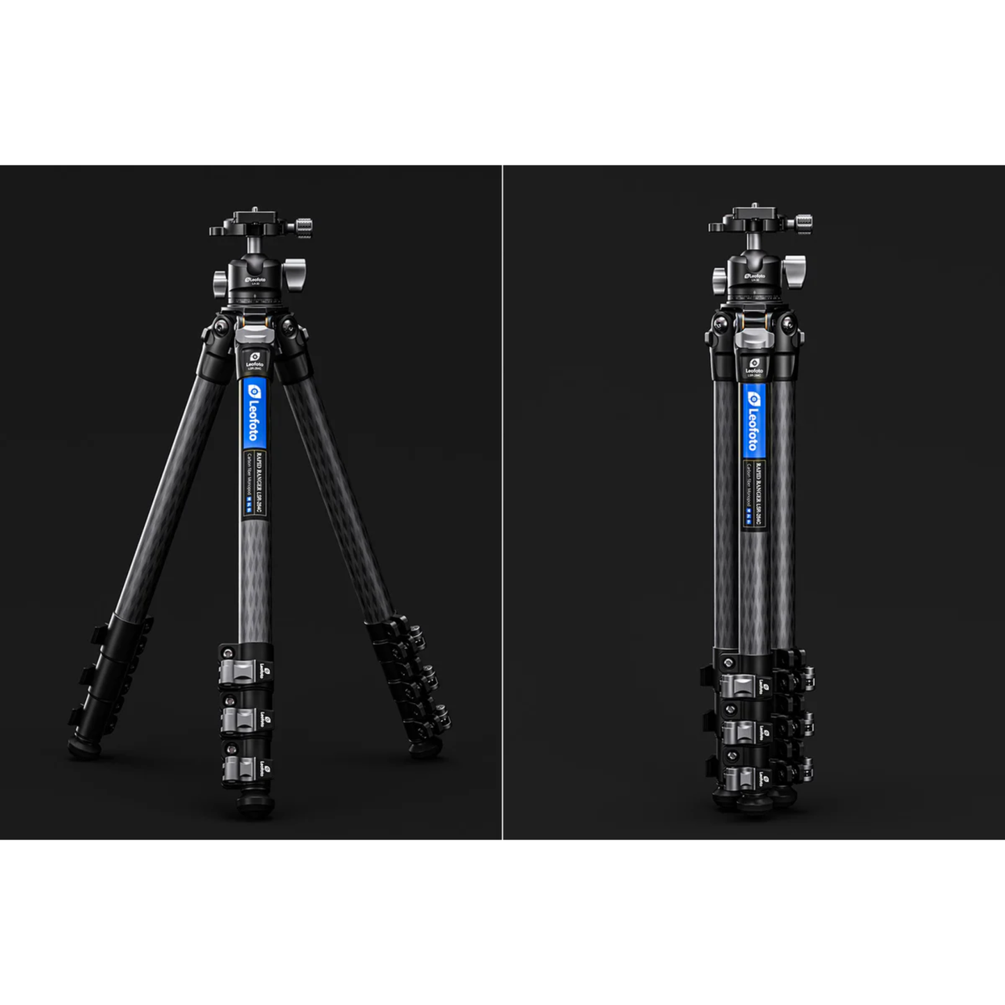 Leofoto LSR-284C+LH-30 Ranger Series Tripod with Ballhead | Flip Leg Lock Ver.