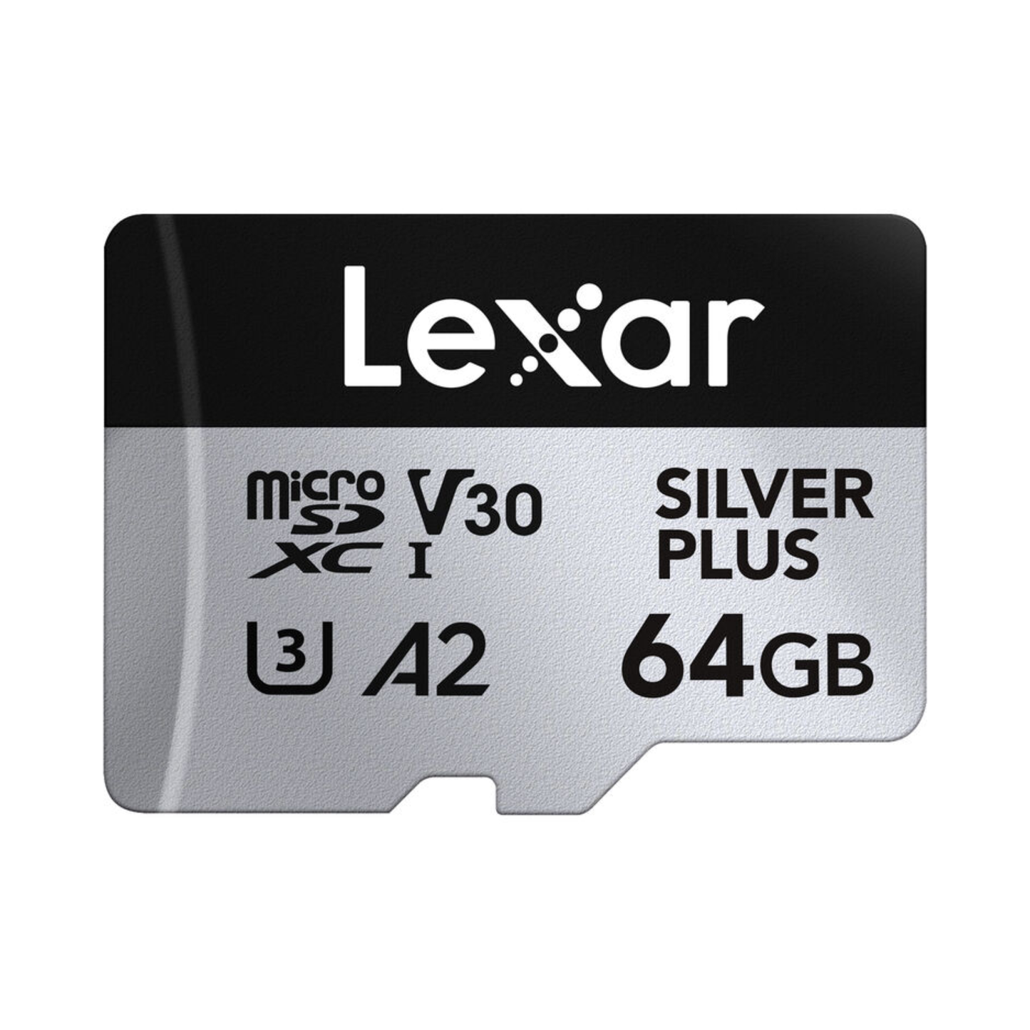 Lexar 64GB Professional SILVER PLUS UHS-I microSDXC Memory Card with SD Adapter