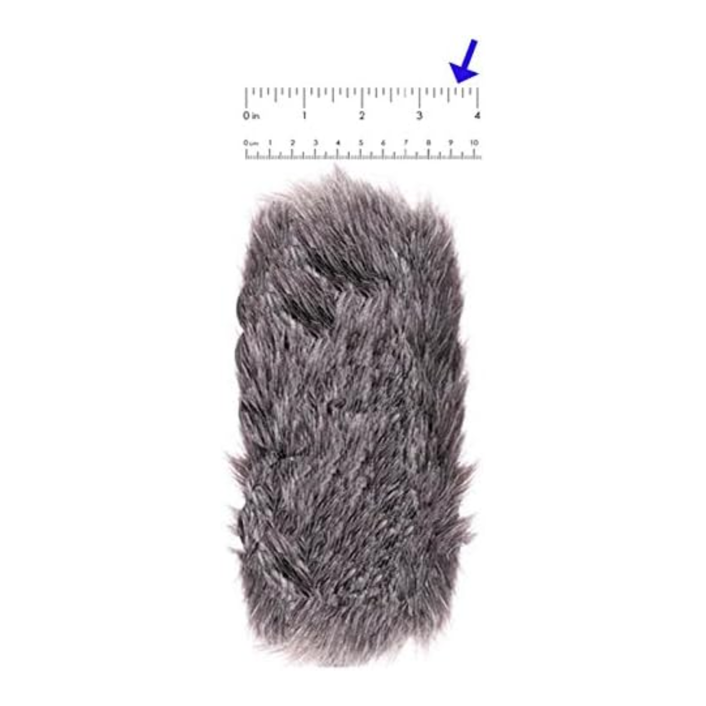 Furry Dead Cat Professional Microphone Wind Muff (Full Size) - (L) 7.25" x (W) 3.625" - 1" Opening - (184mm x 92mm) - 25mm Opening